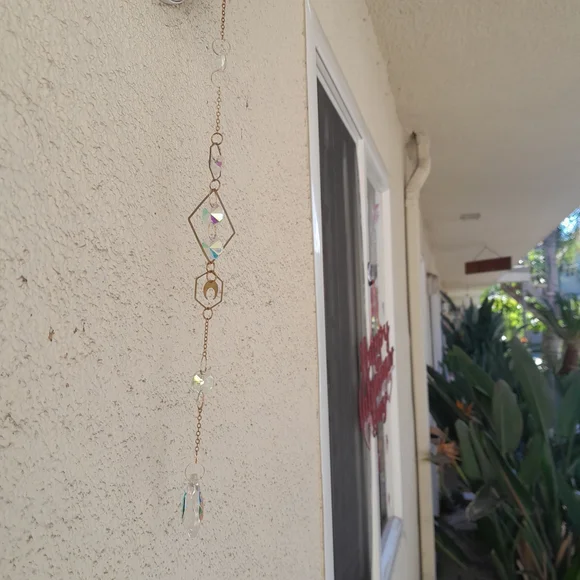 Elegant Gold and Crystal Sun Catcher - Picture 3 of 3